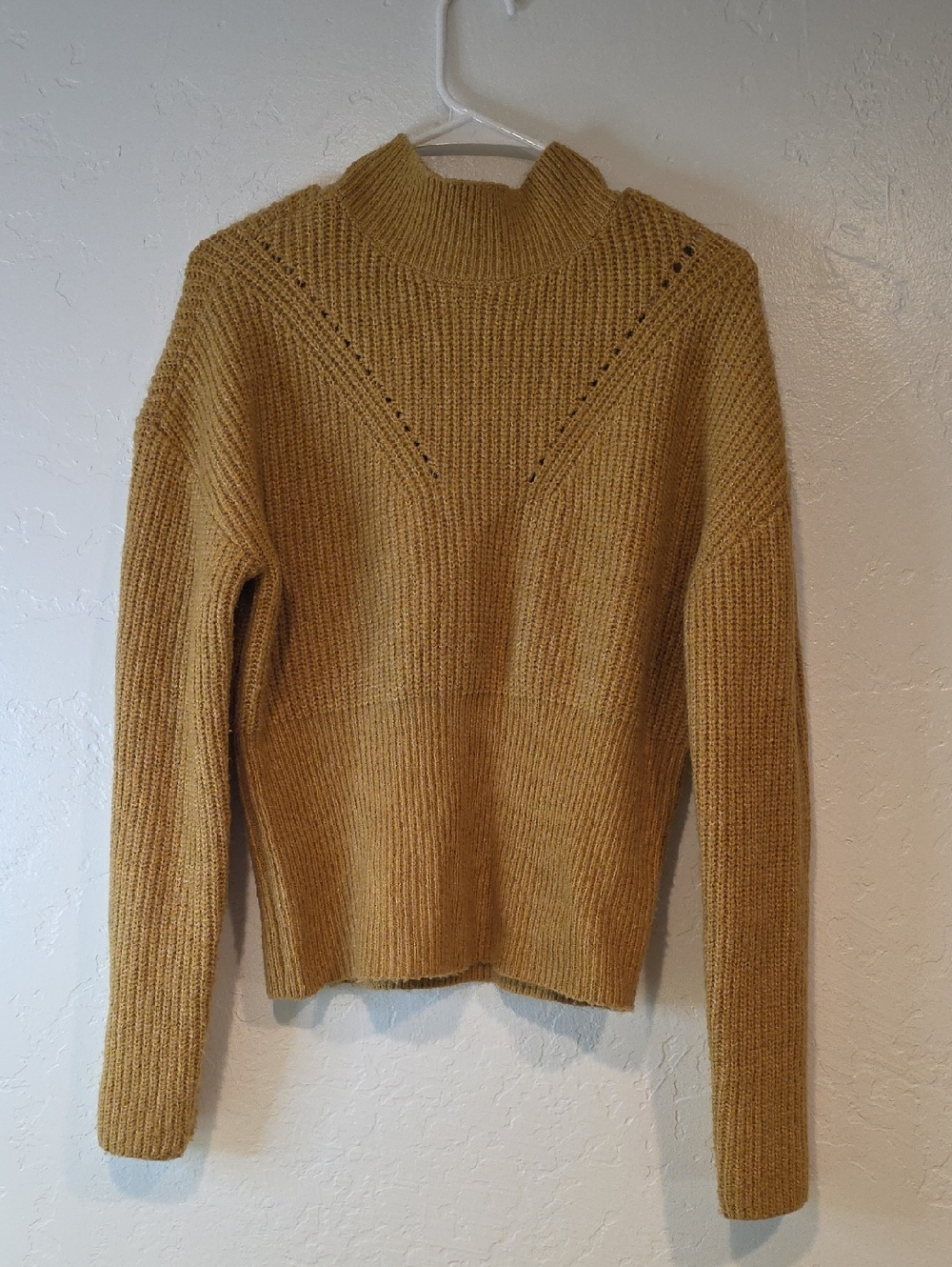 Generation K Cozy Mustard Knit Mock Neck Sweater